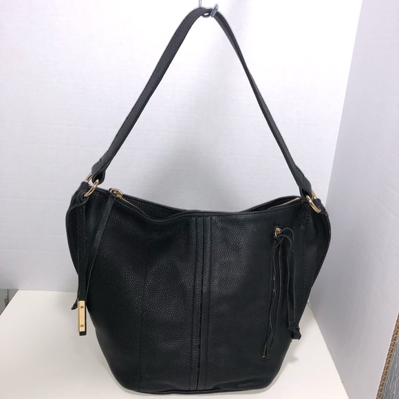 Vince Camuto Caol Black Leather Hobo Purse